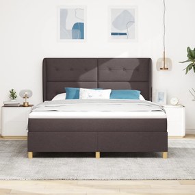 Boxspring Ágy Matrac Kávébarna 180x200 cm Szövet