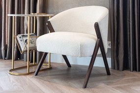 MARTIAGO design fotel - fehér boucle