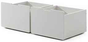 Fehér gyerekágy alatti fiók szett 2 db-os Pino – Vipack
