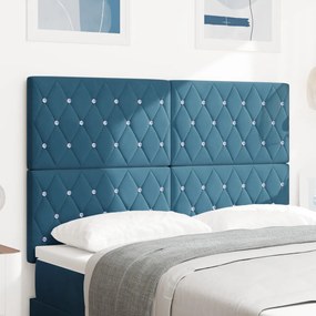 LED Fejtámla Sötétkék 72 cm Bársony