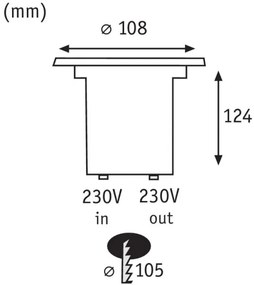 Paulmann 93992 - LED GU10/3,5W IP67 kültéri beépíthető lámpa SPECIAL 230V