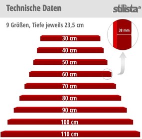 STILISTA Fali polc Volato 80 cm világos fa