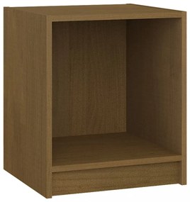 2 db mézbarna tömör fenyőfa éjjeliszekrény 35,5x33,5x41,5 cm