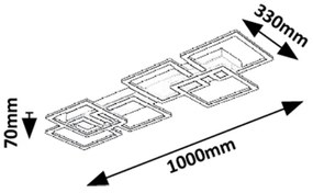 Rabalux 71390 - Fényerőszabályozható LED mennyezeti lámpa FATMA LED/40W/230V 3000-6500K + távirányító