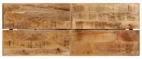 tömör mangófa és vas bárasztal 180 x 70 x 107 cm