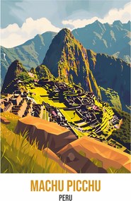 Poszter 21x29,7cm Machu Picchu