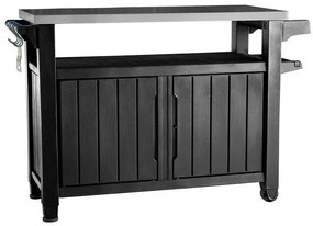 Keter Multifunkcionális kerti grillasztal UNITY XL270l grafit, 134 x 52 x 90 cm