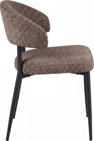 MAZZONI EXPORT IRIS Tompa Barna (Juto 24 szövet) / fekete lábak - MODERN KÁRPITOZOTT SZÉK BOHO STÍLUSÚ NAPPALIBA/ÉTKEZŐBE