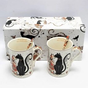 Cicás porcelán bögre kanállal szett - 250 ml 2 darabos - Párizsban