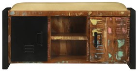 pad szekrény multicolor 100x35x50 cm tömör újrahasznosított fa