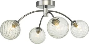 Dar lighting modern mennyezeti lámpa izzy csiszolt króm átlátszó darizz0450-03