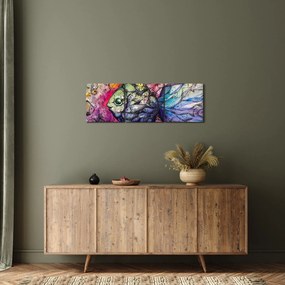 Kép - színes hal (órával) (90x30 cm)