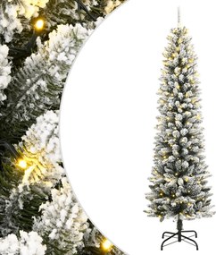 vidaXL műkarácsonyfa 300 LED-del és pelyhes hóval 240 cm