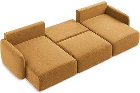 Narancssárga kinyitható-tárolóhelyes sarokkanapé Kalena – Makamii