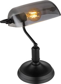 GLOBO 2491B ANTIQUE Banklámpa Fekete E27 IP20