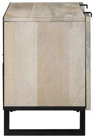 TV szekrény Fehér 160 x 30 x 30.5 cm tömör mangófa