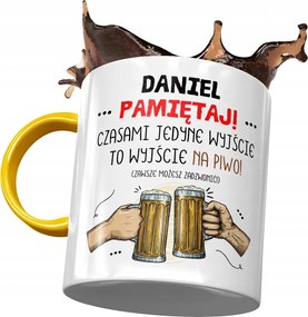Sárga Bögre Daniel Barátnak Ajándék Nyomtatott Fotóval