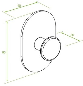 Laveo Miri, 1 törülközőtartó, króm, LAV-ALM_011S