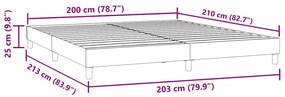 sötétkék bársony rugós ágy matrac nélkül 200x210 cm