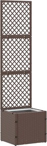 vidaXL Kertifuttató virágágyás Barna 35 x 30 x 135 cm Fém