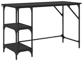 vidaXL Asztal Fekete tölgy 120 x 50 x 75 cm Faanyag