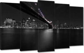 Vászonkép 100x60 Lila fények a hídon