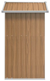 barna horganyzott acél kerti fészer 126 x 97,5 x 177 cm