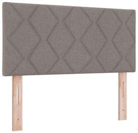 Boxspring ágy matraccal taupe színben, 90 x 200 cm Kárpit