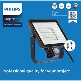 Philips - LED Kültéri reflektor érzékelővel PROJECTLINE LED/30W/230V IP65 4000K
