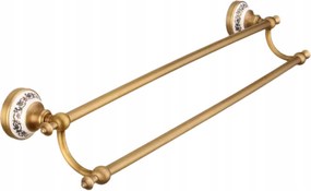 Fürdőszobai Törölközőtartó Retro Sárgaréz Fali Rögzítő Díszített