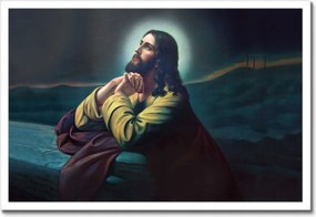 Poszterek keretben 60x40 Ima a kertben Jézus