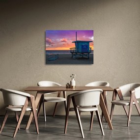 Kép a Santa Monicai strandtól (üvegen) (70x50 cm)