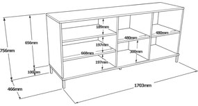 Konzolsztal Levoretta 32 (szürke + fekete). 1106470