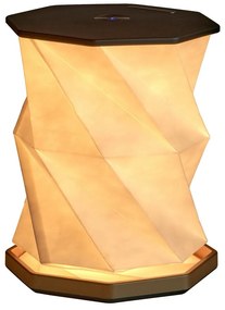 Fekete LED asztali lámpa (magasság 18 cm) Twist Hexagon – Gingko