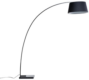 Ívelt fekete fém állólámpa 188 cm BENUE  Beliani