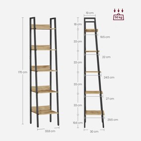 Tároló TAYLOR ARTISAN 5 polc 170x33,8 cm
