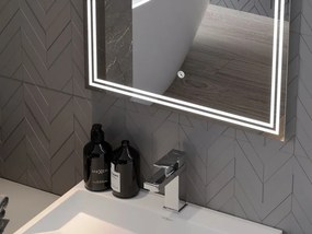 Mexen Taco LED világítású fürdőszobai tükör, 50 x 70 cm, LED 6000K, páramentes - 9805-050-070-611-00