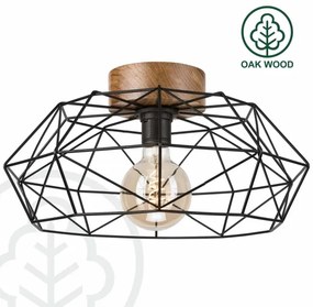 Brilagi - Mennyezeti lámpa WOODY BASKET 1xE27/60W/230V tölgy-dió