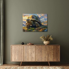 Kép - Teknős és hegyvidéki táj (70x50 cm)