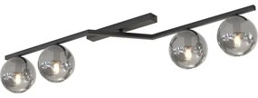 Mennyezeti lámpatest NATON 4xE14/10W/230V fekete/füstszínű