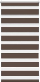 vidaXL Zebra roló 40,9 x 100 cm, szövetszélesség 36,7 cm, kávébarna
