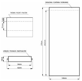 Szürkésbarna sötétítő termo függöny 140x270 cm Pleat – Restilo