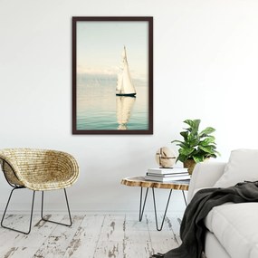 Gario Poszter Vitorlás a vízen A keret színe: Fehér, Méret: 30 x 45 cm