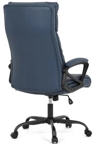 Irodai szék hintamechanikával, kék műbőr kárpittal. KA-Y346 BLUE