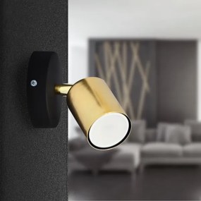 LED Fali spotlámpa TUNE 1xGU10/4,8W/230V arany/fekete