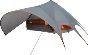 vidaXL Teepee sátor 9 fős tetővel Szürke és narancs 502 x 502 x 297 cm