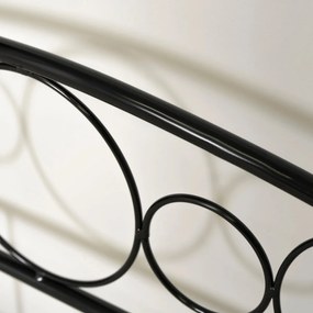 Fekete fém ágykeret 120x200 cm GRIFFIN