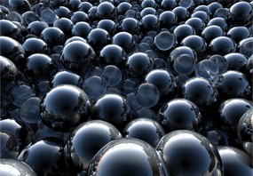 Flizelin fotótapéta Fekete gömbök absztrakt nappali 400x280 +ragasztó