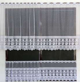 Mg Irigység jacquard virág 4588 fehér 90cm