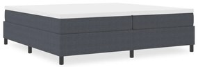 Boxspring Ágy Sötétszürke 200x200 cm Kordbársony